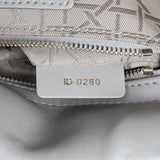 Christian Dior Grey Metallic Lambskin Cannage Mini Lady Dior Handbags Christian Dior