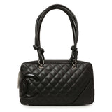 Chanel Black Quilted Calfskin Large Cambon Bowler