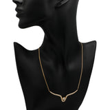 14K Yellow Gold Lavaliere 0.66 Carat Diamond Necklace Fine Jewellery Modaselle