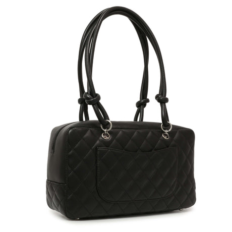 Chanel Black Quilted Calfskin Large Cambon Bowler