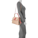 Burberry Beige Red Derby Calfskin Snakeskin House Check Small Camberley Handbags Burberry