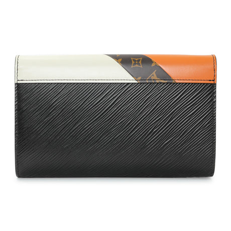 Louis Vuitton Black Epi Monogram Twist Chain Wallet Handbags Louis Vuitton