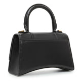 Balenciaga Black Calfskin Mini Hourglass Top Handle Bag Handbags Balenciaga