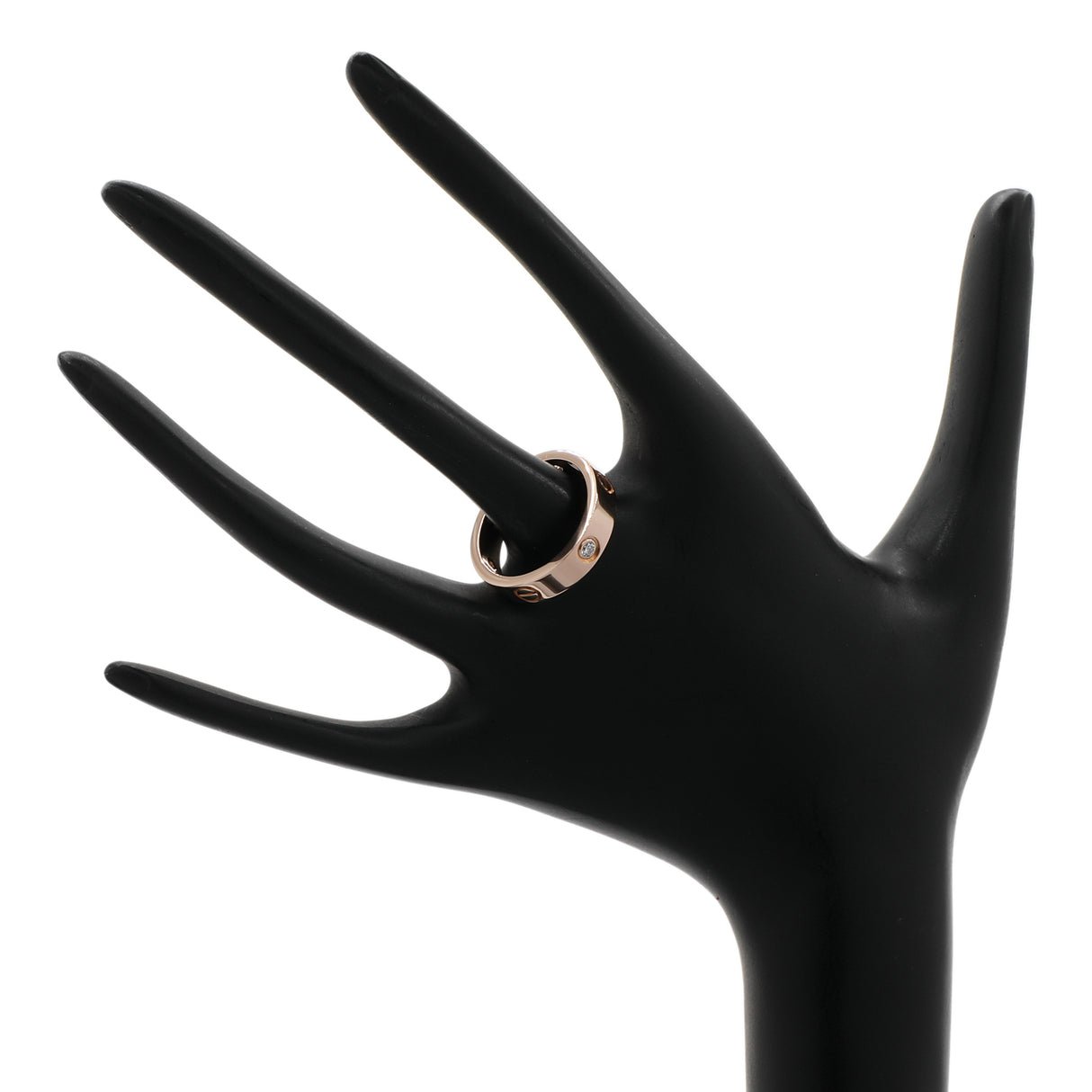 Cartier 18K Rose Gold 3 Diamond Classic Love Ring Designer Jewellery Cartier