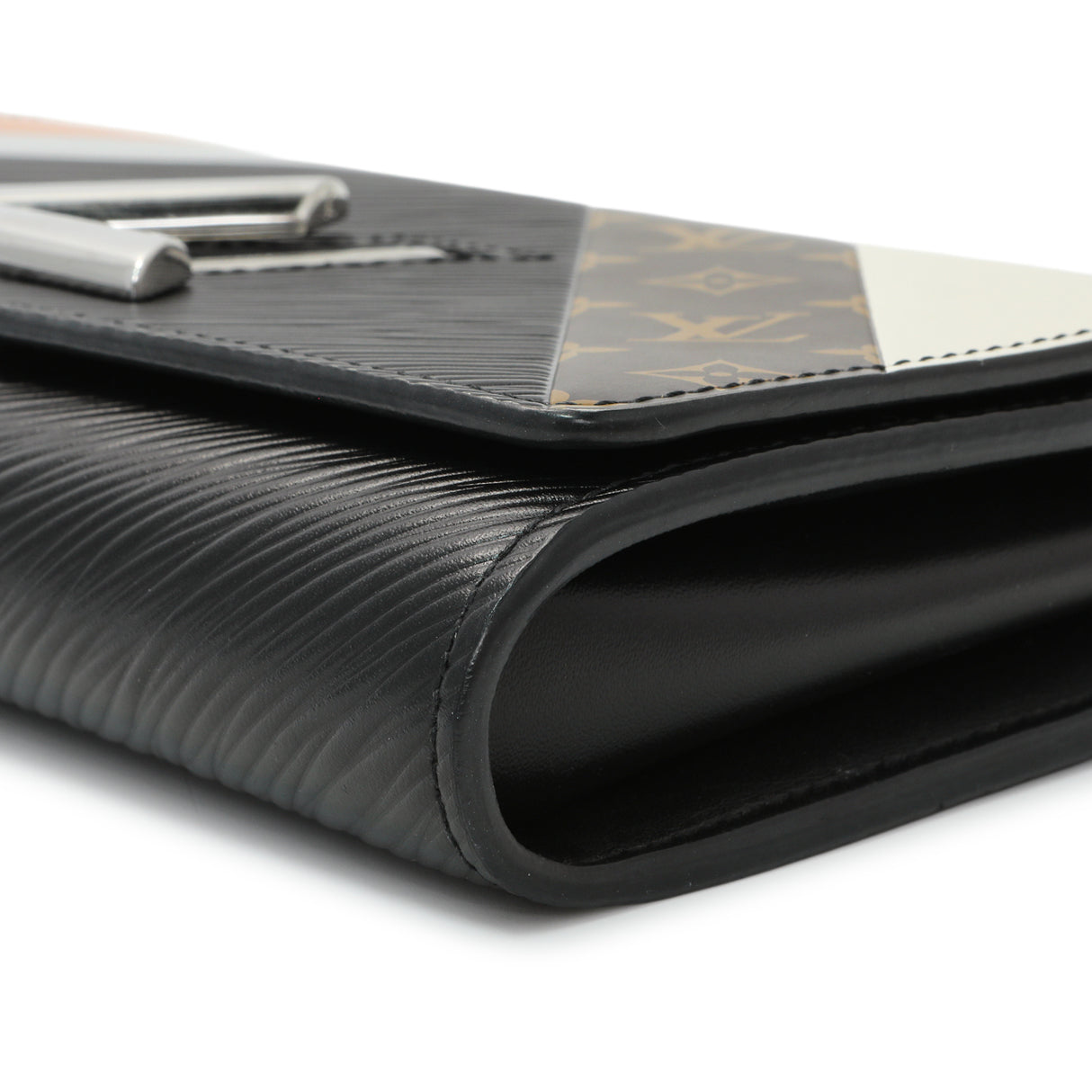 Louis Vuitton Black Epi Monogram Twist Chain Wallet Handbags Louis Vuitton