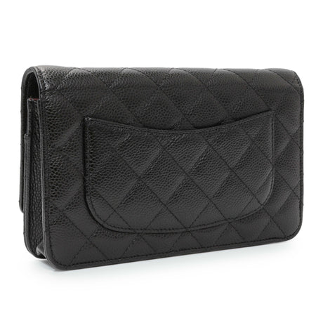 Chanel Black Quilted Caviar Wallet on Chain Handbags Chanel