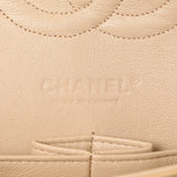 Chanel White Pink Tweed Quilted Medium Double Flap Handbags Chanel