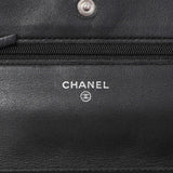 Chanel Black Quilted Patent Brilliant Wallet On Chain WOC Handbags Chanel