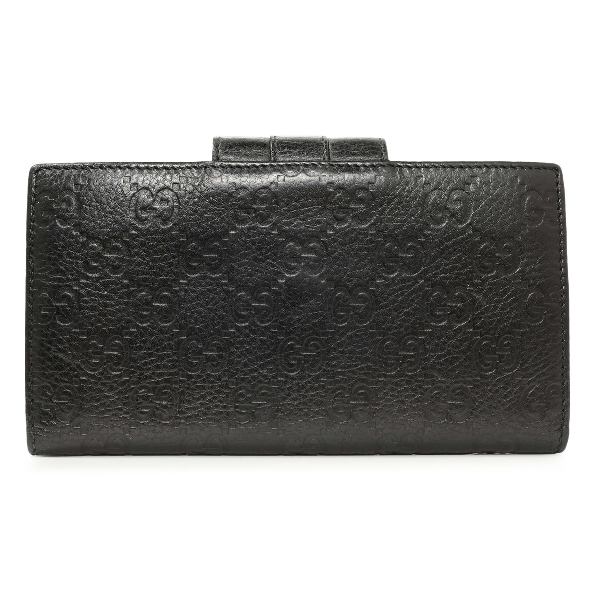 Gucci Black Guccissima Web Long Wallet