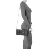 Christian Dior Black Lambskin Cannage Lady Dior Convertible Clutch
