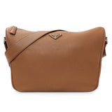 Prada Cognac Vitello Daino Messenger Handbags Prada