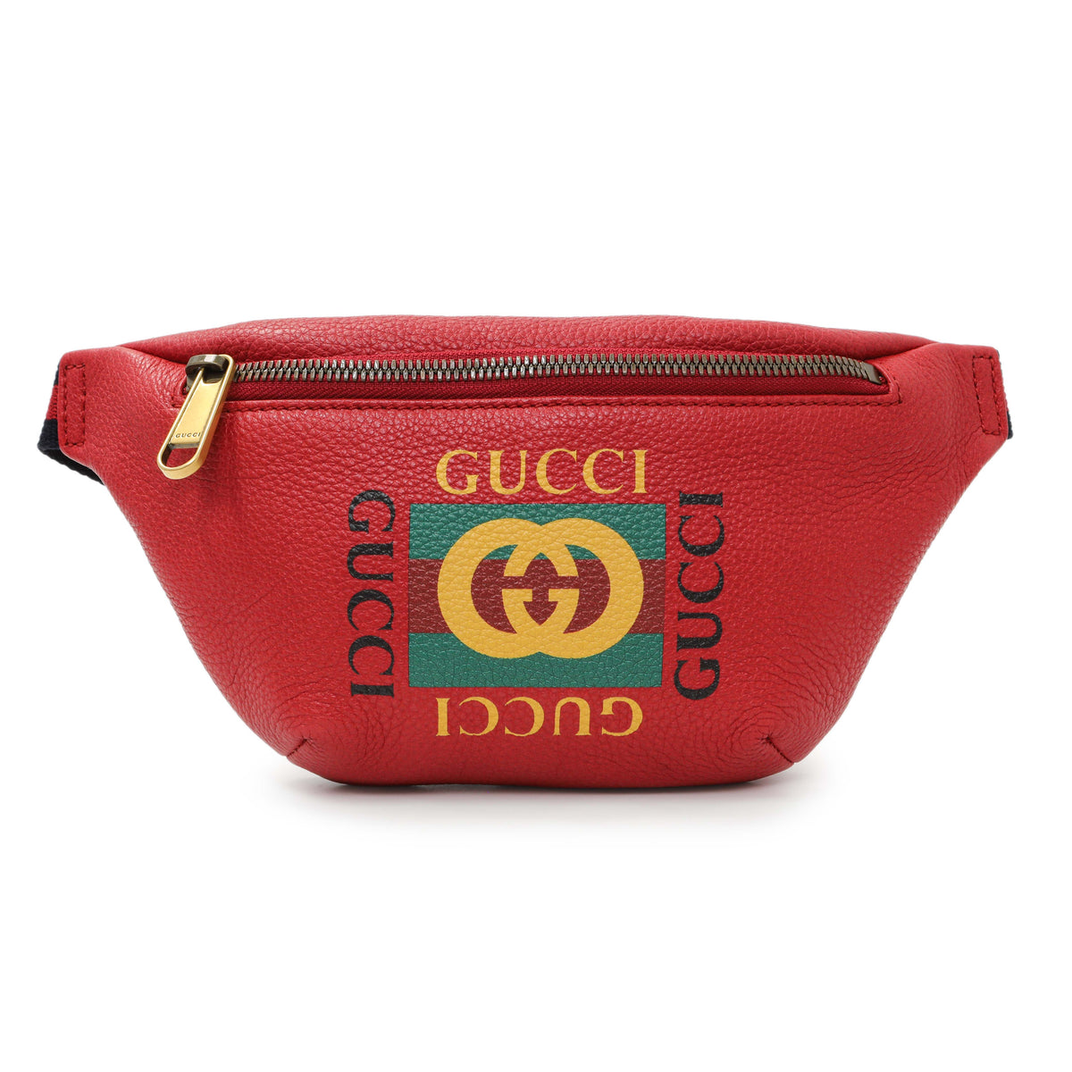 Gucci Hibiscus Red Calfskin Logo Belt Bag Handbags Gucci
