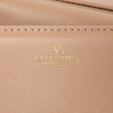 Valentino Beige Calfskin Vlogo Small Loco Shoulder Bag