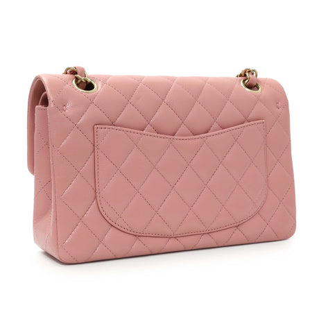 Chanel Pink Caviar Small Classic Double Flap Handbags Chanel