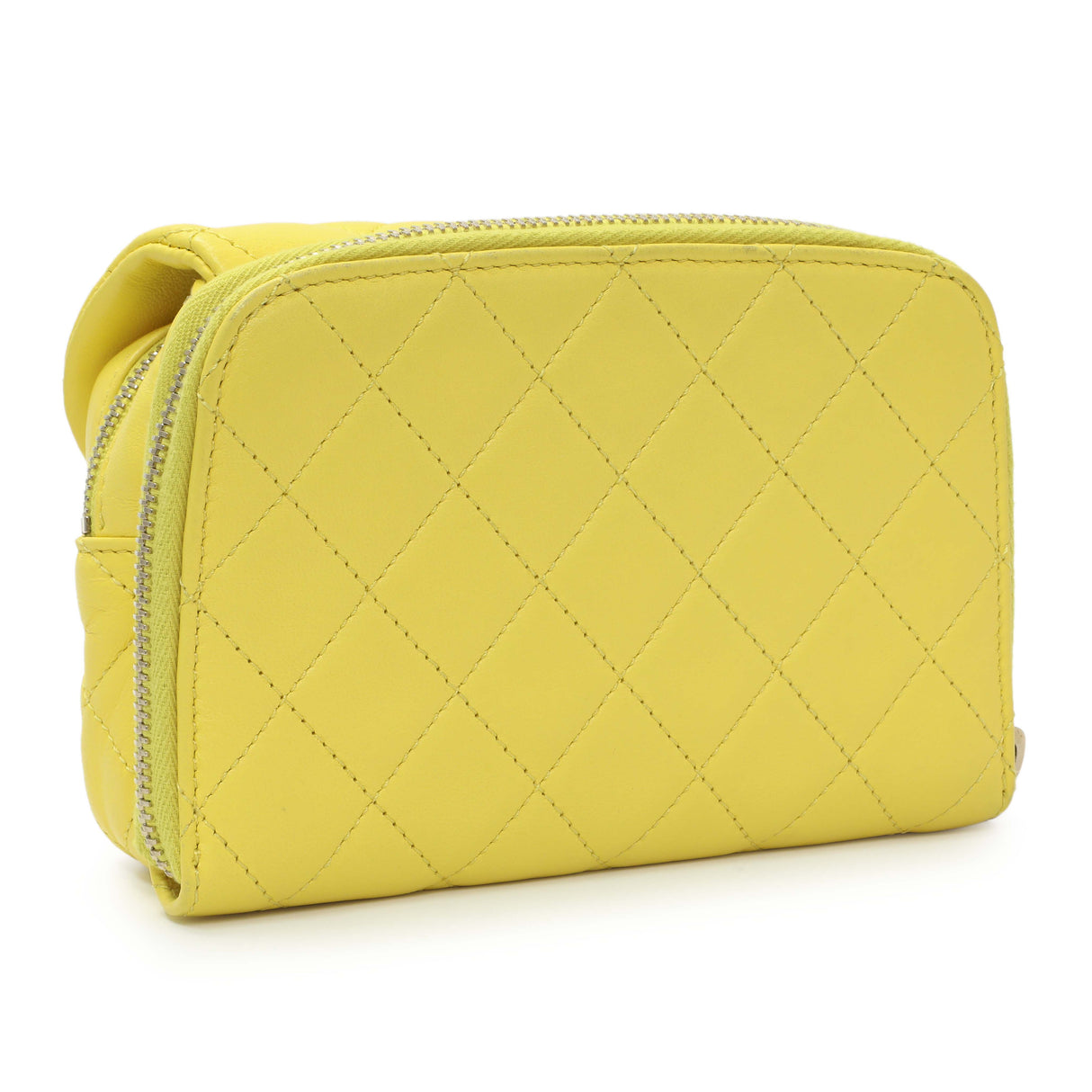 Chanel Yellow Quilted Calfskin Mini Chain Flap Handbags Chanel