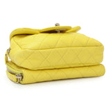 Chanel Yellow Quilted Calfskin Mini Chain Flap Handbags Chanel