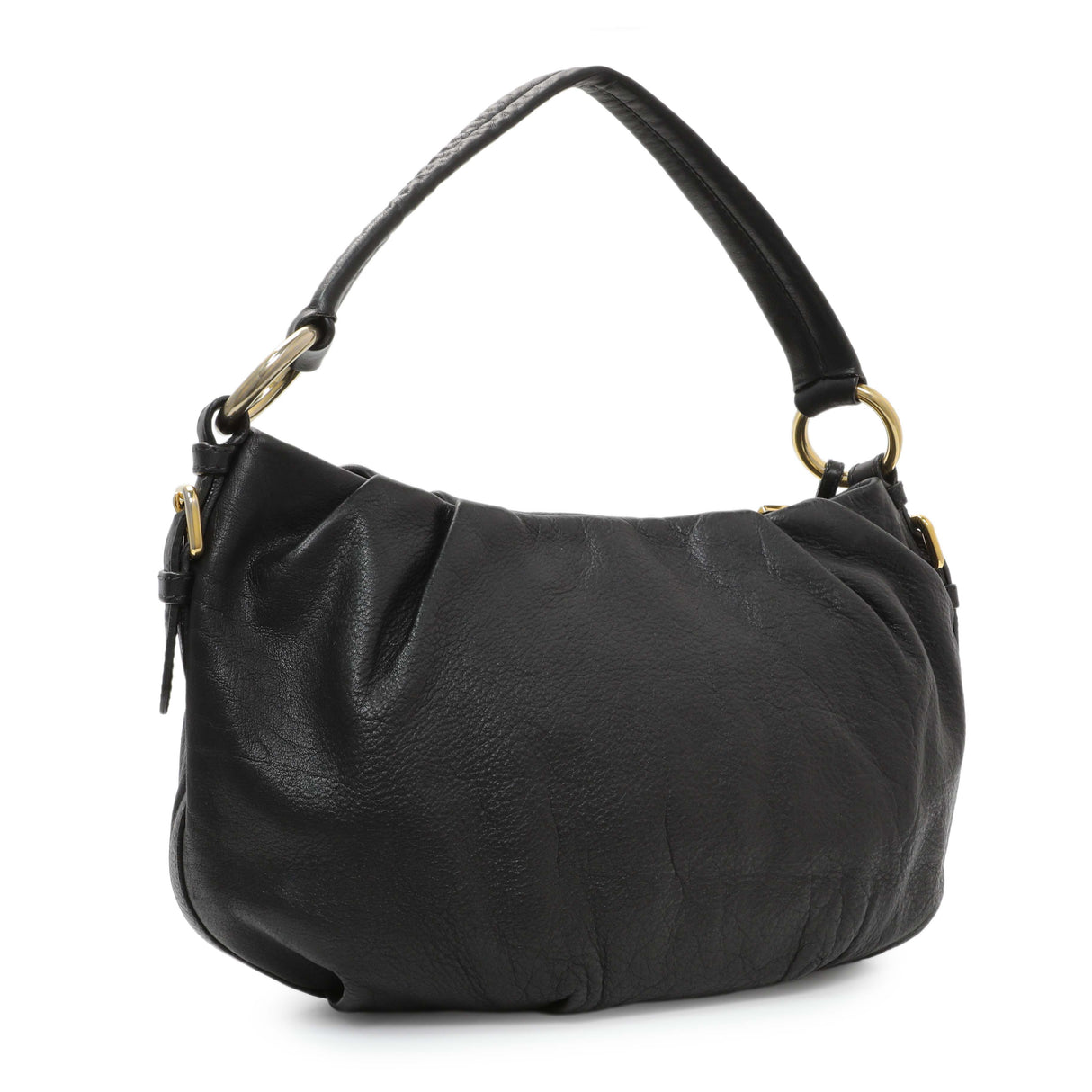 Prada Black Vitello Daino Shoulder Bag Handbags Prada