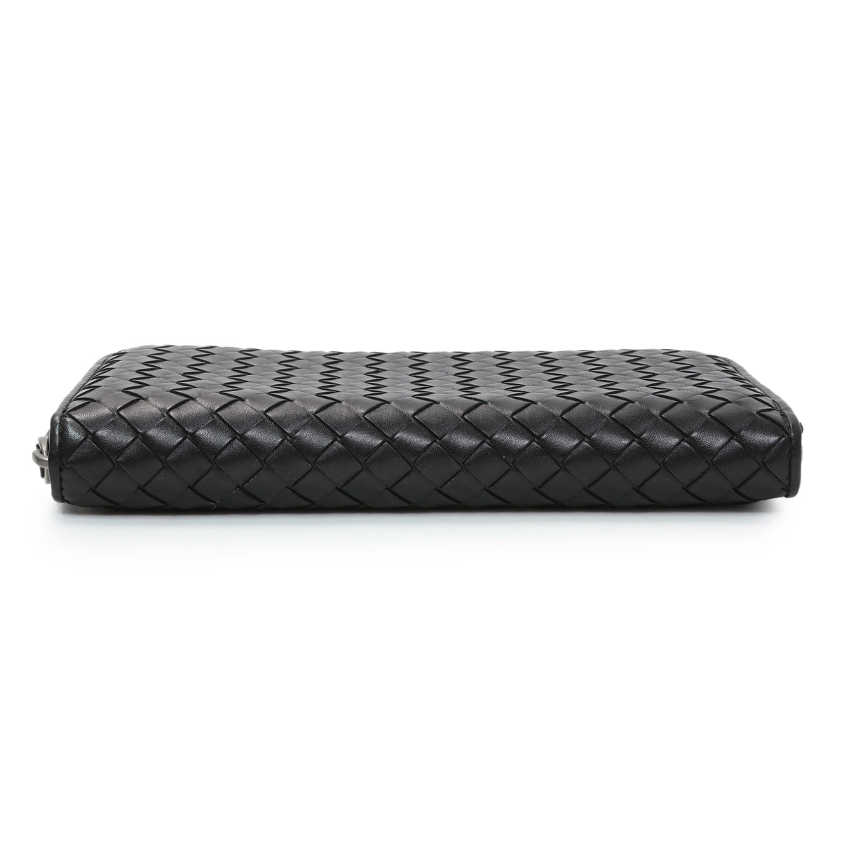 Bottega Veneta Black Nappa Intrecciato Zip Around Wallet Accessories Bottega Veneta