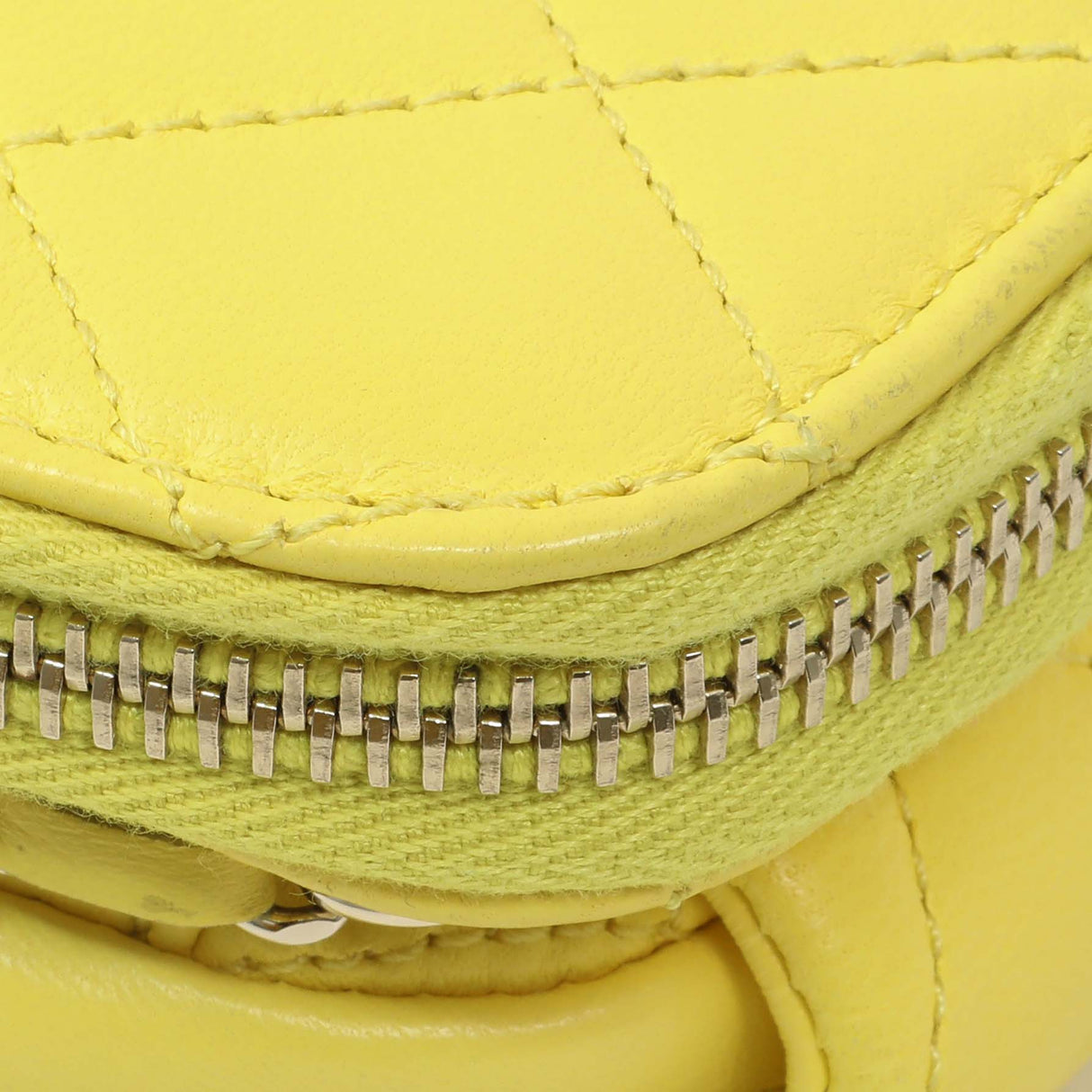 Chanel Yellow Quilted Calfskin Mini Chain Flap Handbags Chanel
