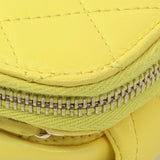 Chanel Yellow Quilted Calfskin Mini Chain Flap Handbags Chanel