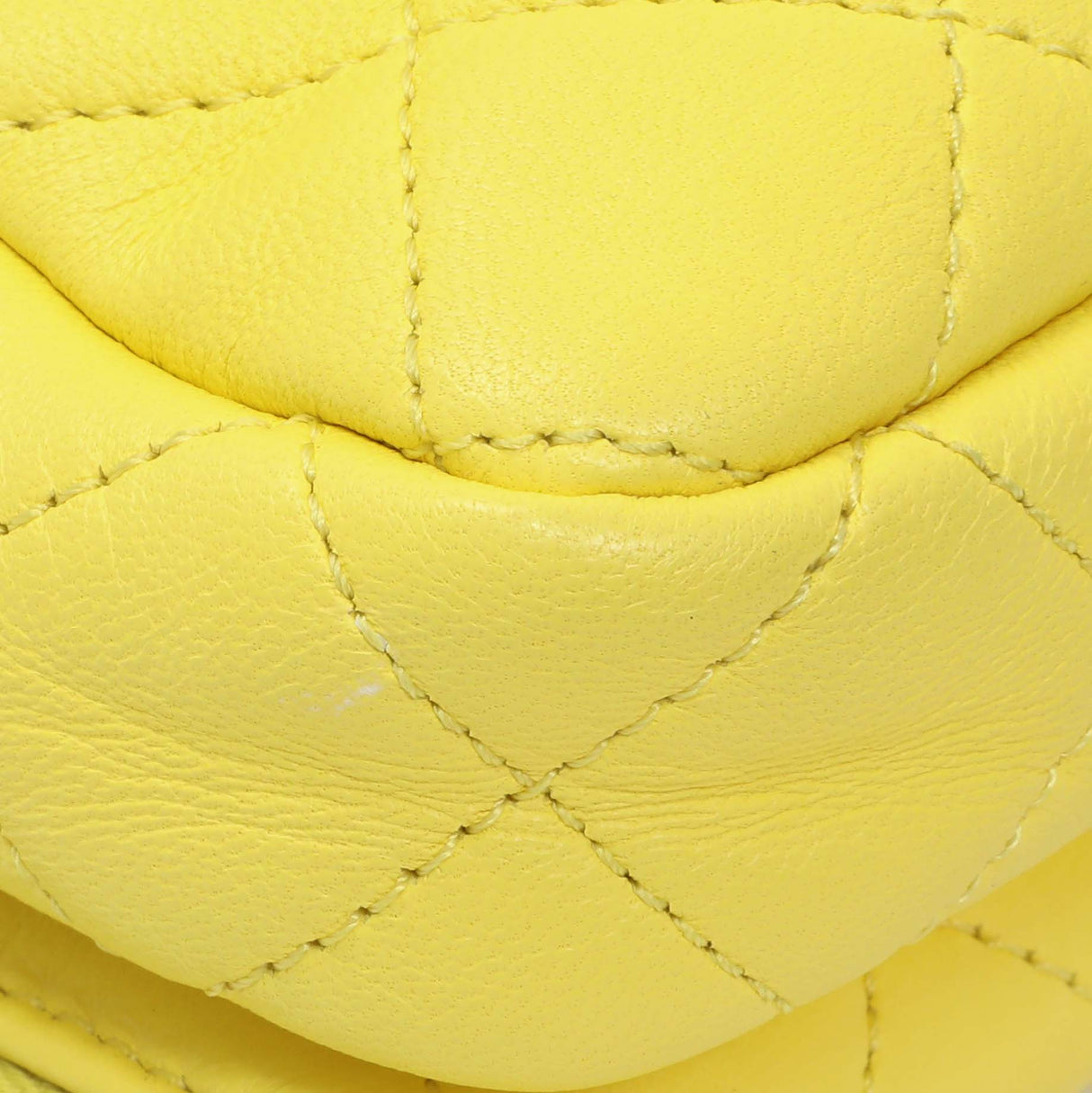 Chanel Yellow Quilted Calfskin Mini Chain Flap Handbags Chanel