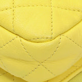 Chanel Yellow Quilted Calfskin Mini Chain Flap Handbags Chanel