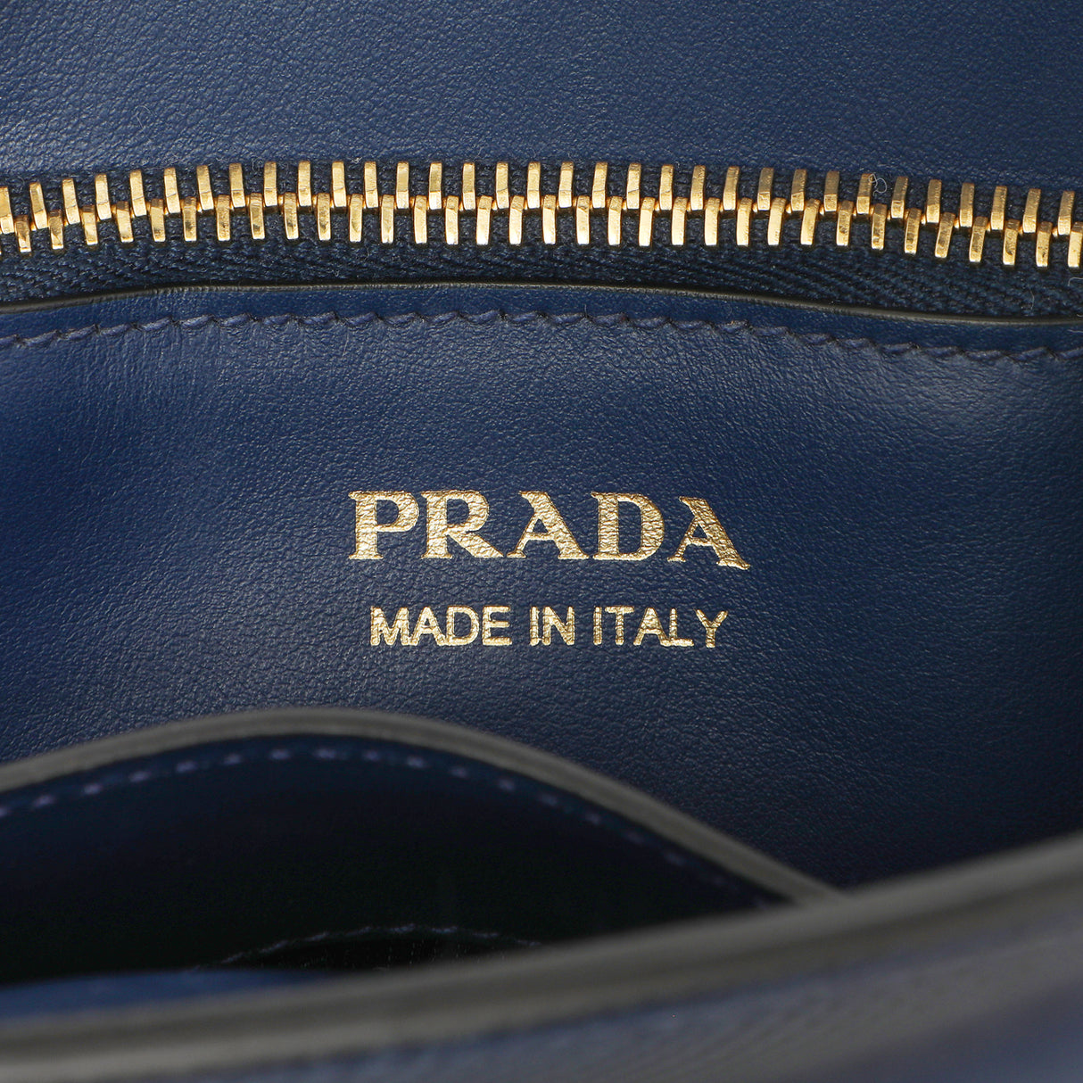 Prada Blue Saffiano Cuir Small Monochrome Top Handle Tote