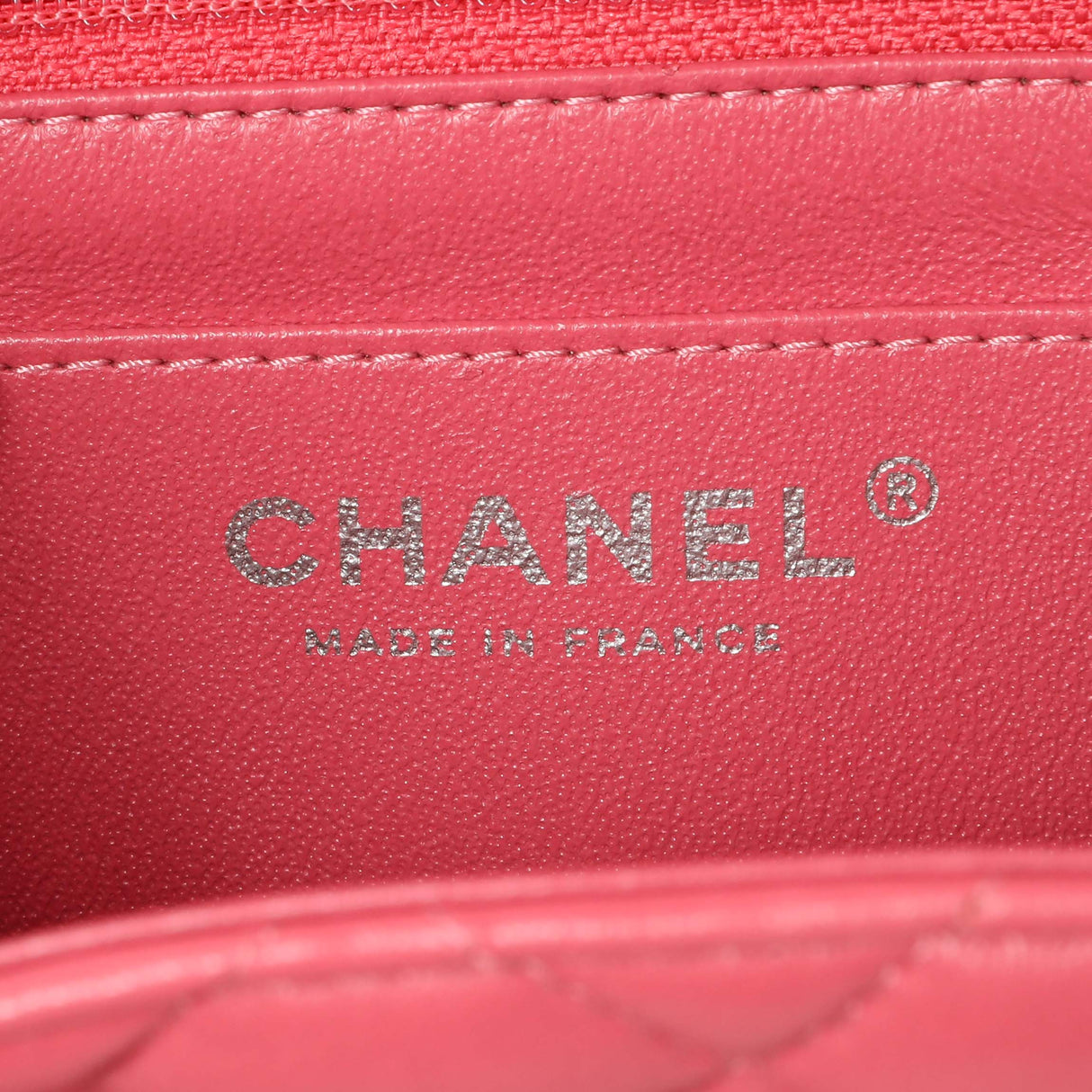 Chanel Pink Quilted Lambskin Mini Square Flap