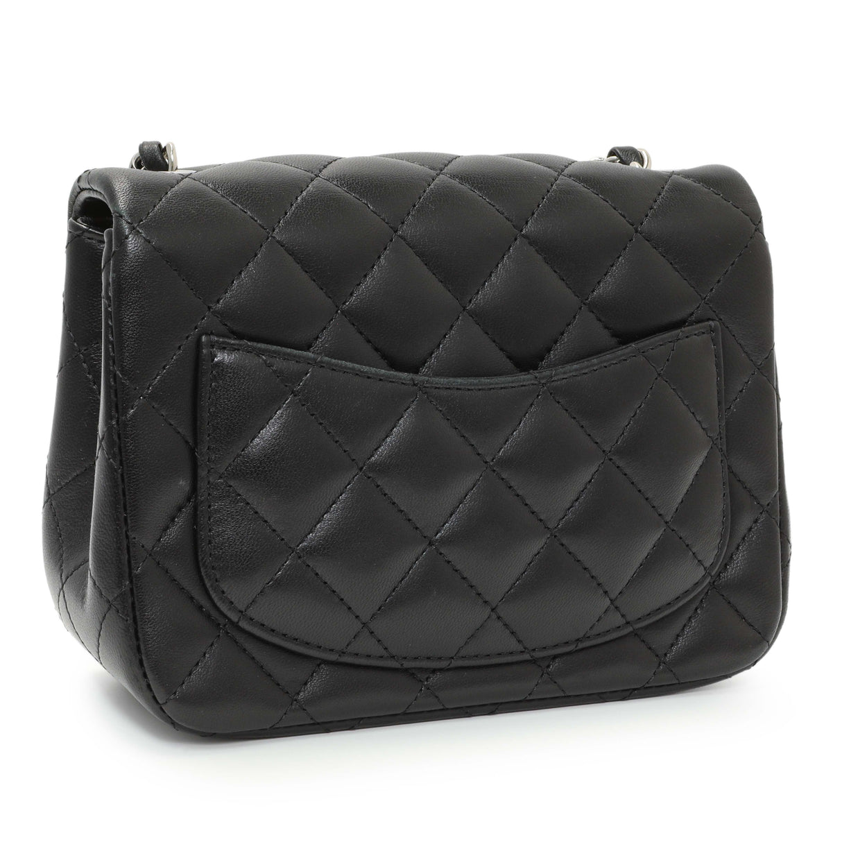 Chanel Black Quilted Lambskin Mini Square Flap Handbags Chanel