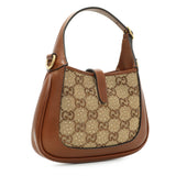 Gucci Camel Ebony New Canvas Charisma Calfskin Crystal GG Monogram Mini Jackie 1961 Hobo Handbags Gucci