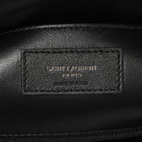 Saint Laurent Black Matelasse Chevron Sheepskin Medium College Bag