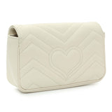 Gucci White Calfskin Matelasse Super Mini GG Marmont Shoulder Bag Handbags Gucci