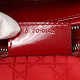 Christian Dior Red Patent Cannage Large Lady Dior