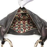 Gucci Guccissima Half Moon Bamboo Ring Hobo