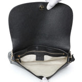 Gucci Black Pebbled Calfskin Medium Soho Flap Crossbody Handbags Gucci