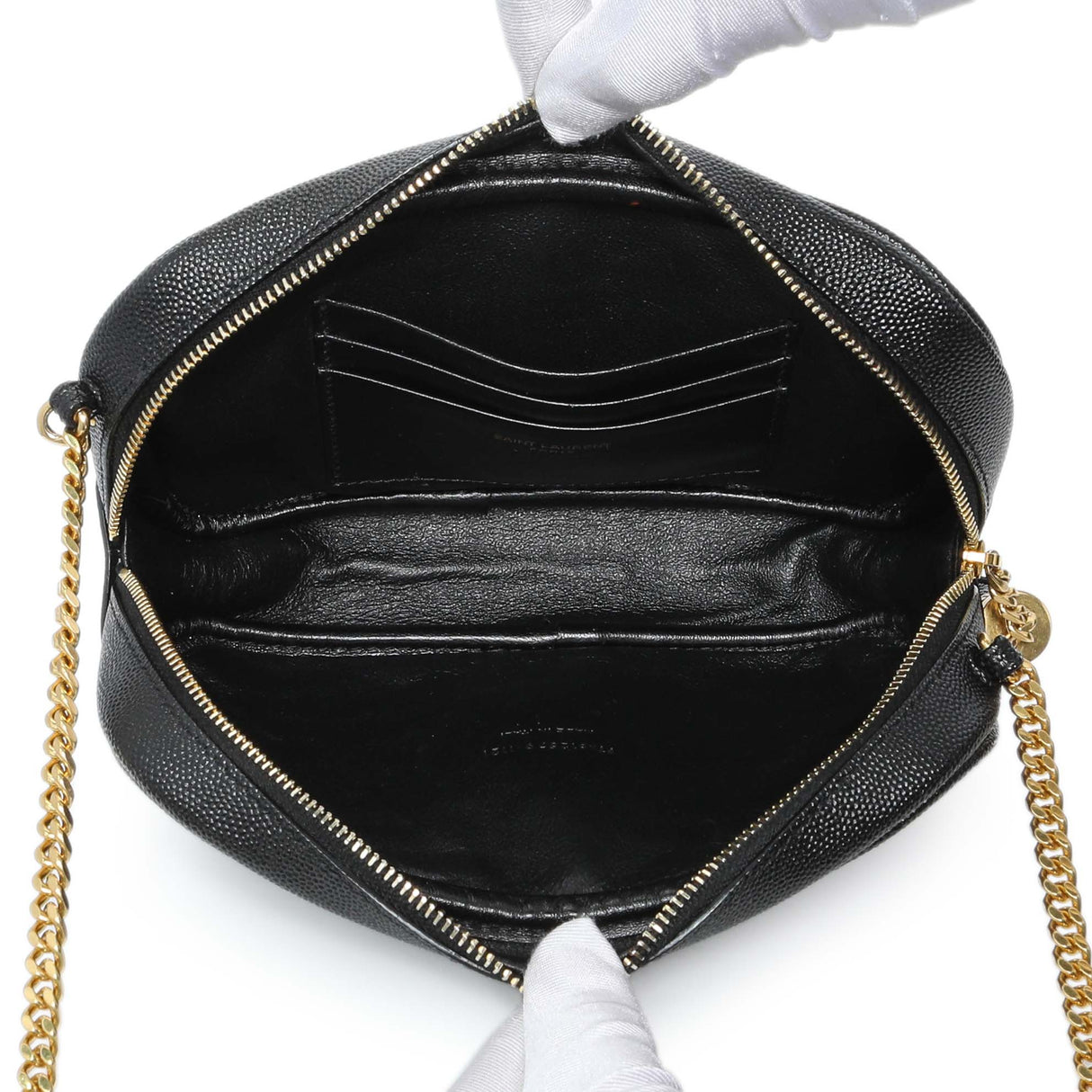 Saint Laurent Black Grain De Poudre Matelasse Monogram Mini Lou Camera Bag Handbags Saint Laurent