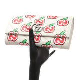Gucci Ivory Calfskin Monogram Matelasse Diagonal GG Apple Marmont Continental Wallet Accessories Gucci