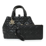 Christian Dior Black Calfskin Macrocannage Medium Toujours