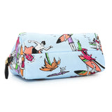 Prada Blue Tessuto Stampato Nylon Saffiano Surf Print Wrist Pouch Accessories Prada