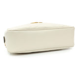 Gucci White Calfskin Matelasse Small GG Marmont Chain Shoulder Bag Handbags Gucci