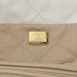 Chanel White Shiny Calfskin Large Chanel 22 Handbags Chanel