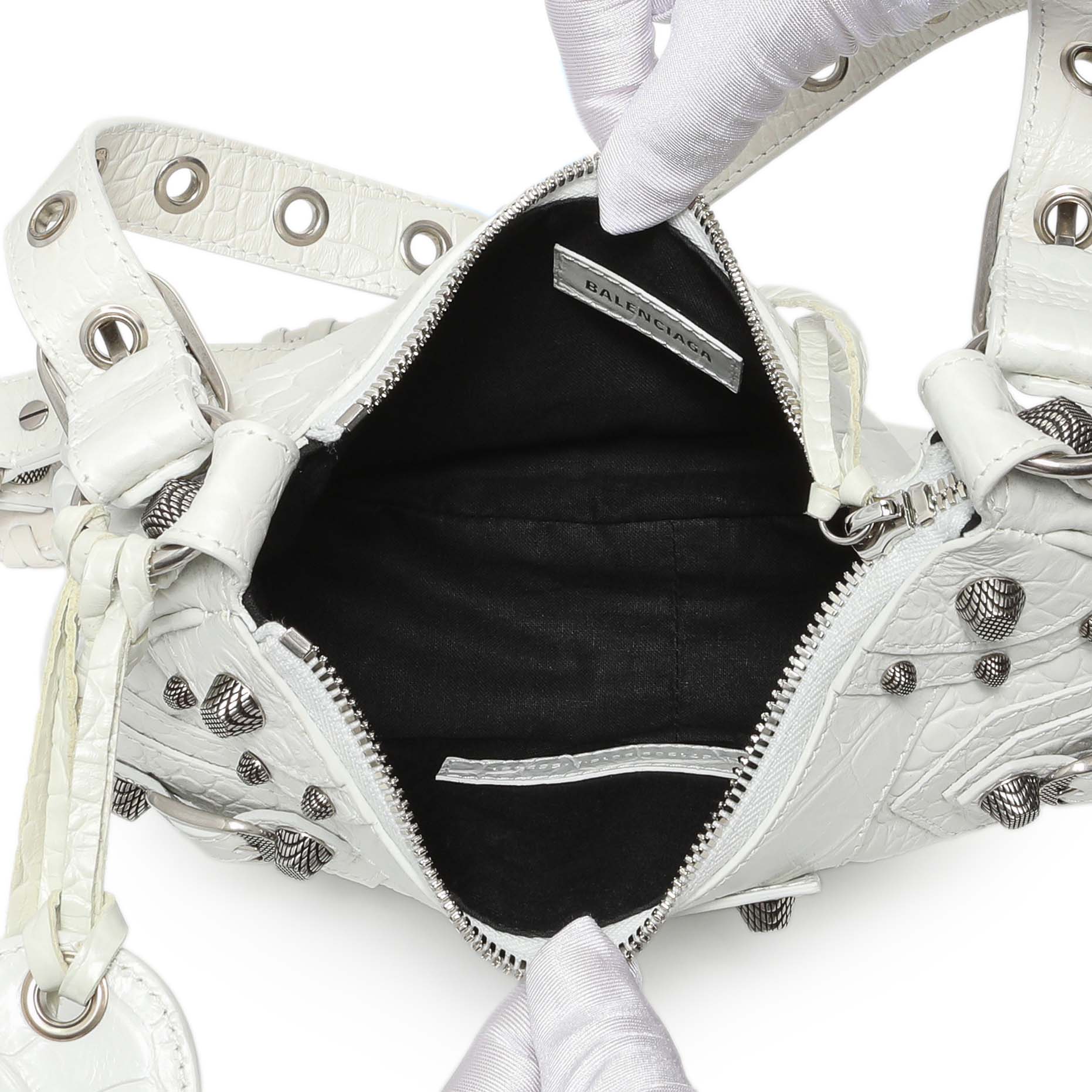 バレンシアガ LE CAGOLE XS ホワイト Le cagole shoulder bag xs
