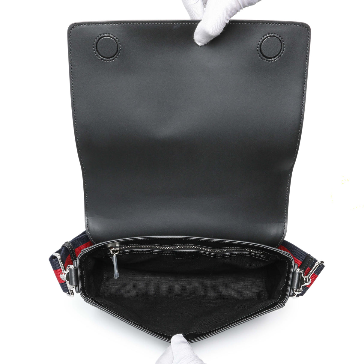 Gucci Black GG Supreme Monogram Medium Crossbody Messenger