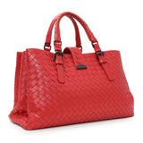Bottega Veneta Red Intrecciato Small Roma Tote Handbags Bottega Veneta
