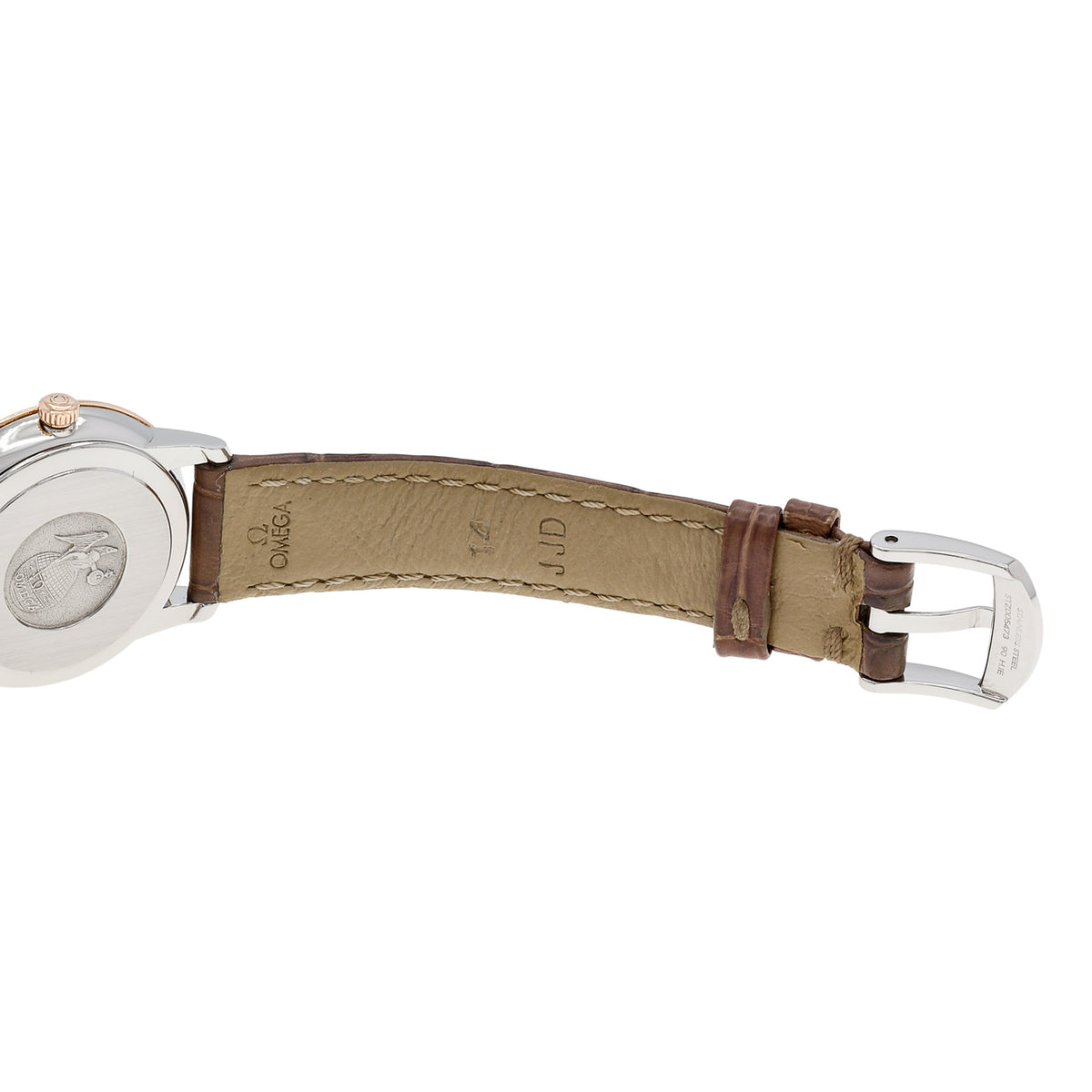 Omega Stainless Steel 18K Rose Gold De Ville Prestige 424.23.27.60.09.001 Watches Omega