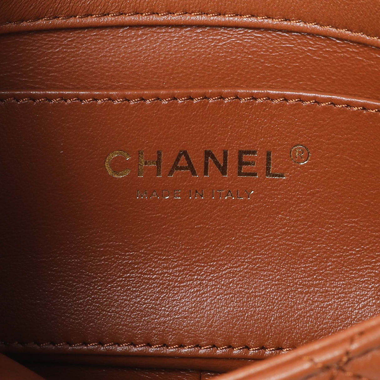 Chanel Light Brown Lambskin Wenge Quilted Mini Fashion Wood Square Flap Handbags Chanel