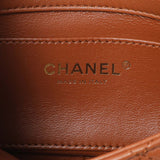 Chanel Light Brown Lambskin Wenge Quilted Mini Fashion Wood Square Flap Handbags Chanel