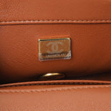 Chanel Light Brown Lambskin Wenge Quilted Mini Fashion Wood Square Flap Handbags Chanel