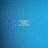 Hermes Bleu Zanzibar Clemence Picotin Lock 18 PM Handbags Hermes