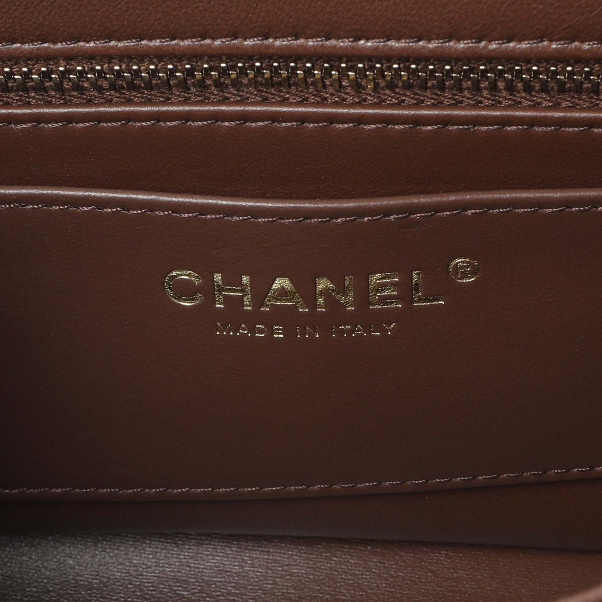Chanel Brown Quilted Lambskin Mini Wenge Wood Flap